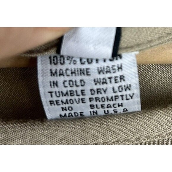 Dress to Kill Tunic Top One Size Beige Asymmetrical Stripes OS Lagenlook - Picture 6 of 7